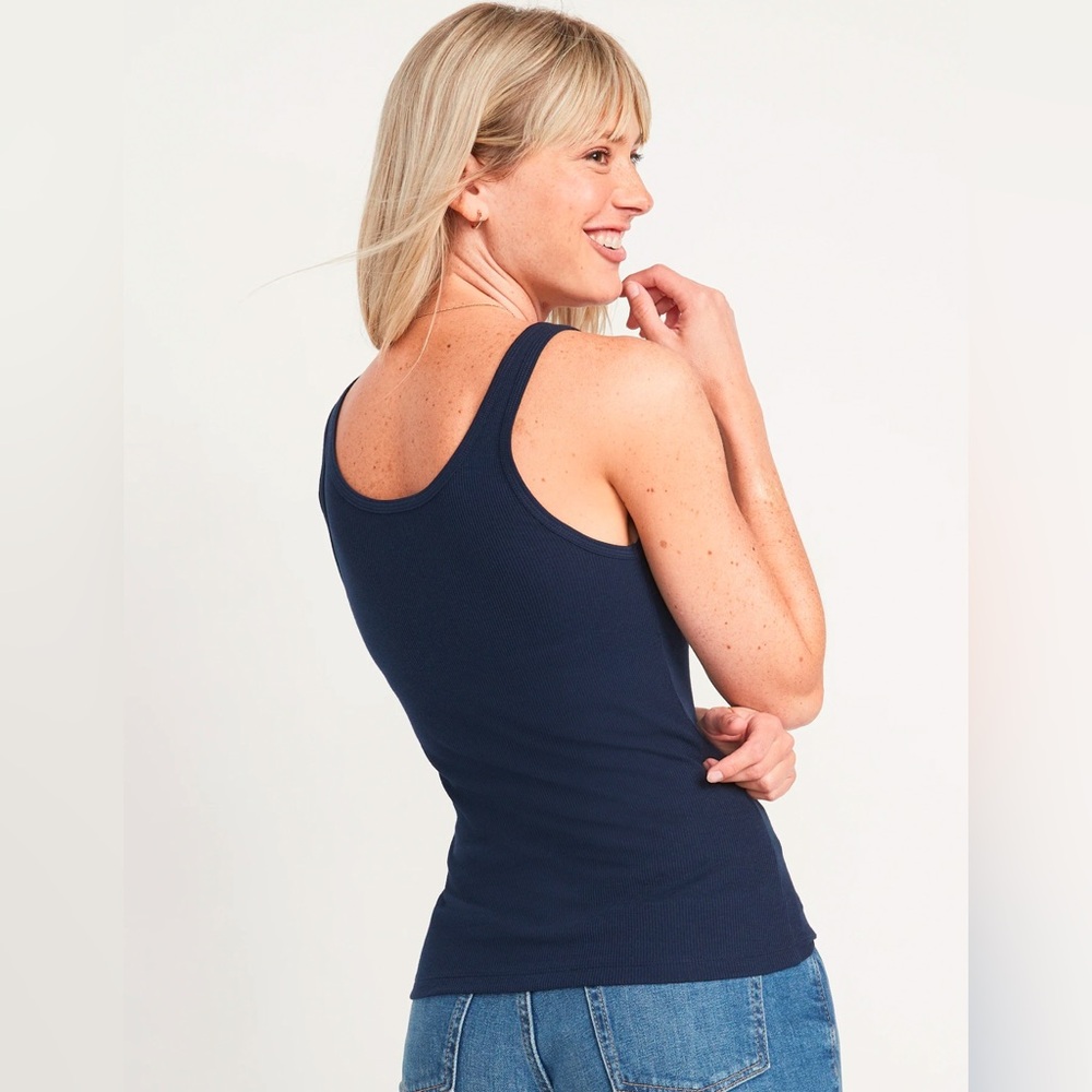 NWOT 3-Pack Old Navy Women’s Slim-Fit Rib-Knit Tank Top Blue Large 12-14 Tall - Picture 7 of 16